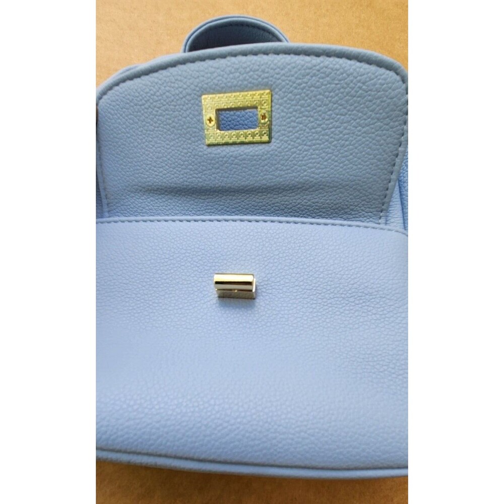 Pierre Loues PU Leather Crossbody Baby Blue Bag Backpack - Picture 2 of 10